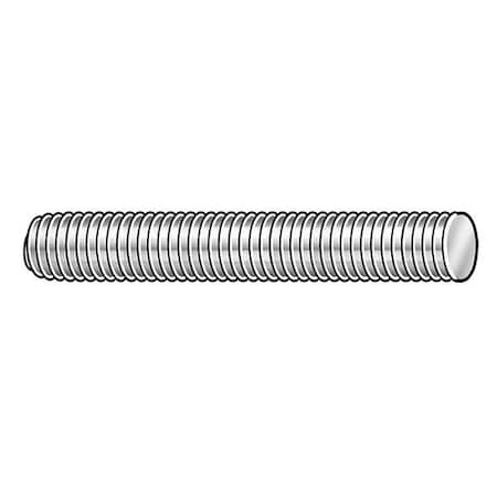 Fully Threaded Rod, 5/16-24, 6 Ft, Steel, Low Carbon, Zinc Plated Finish