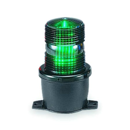 Low Profile Warning Light,LED,Green,120V