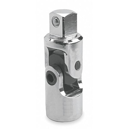 Universal Joint, 1/2 In Output Drive Size, Square, 2 3/4 In Overall Length, Chrome