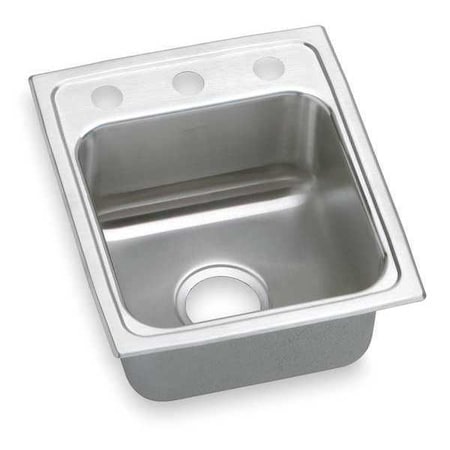 Drop-In Sink, 3 Hole, Lustrous Highlighted Satin Finish