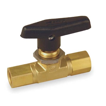 3/8 FNPT Brass Mini Ball Valve Inline