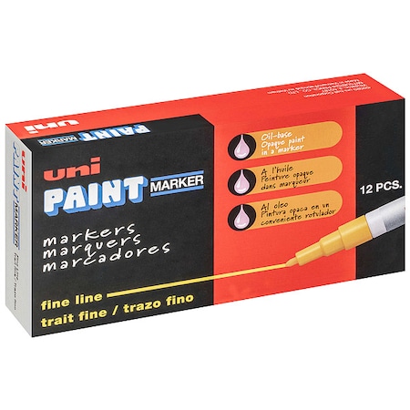 Permanent Paint Marker, Fine Tip, Red Color Family, Paint