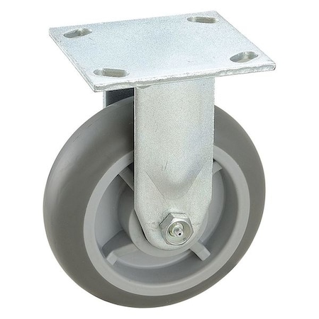 Rigid NSF-Listed Plate Caster,TPR,6 In.,600 Lb.