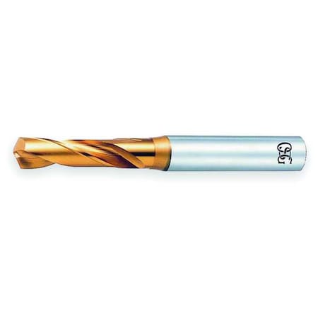 Screw Machine Drill Bit, 15/32 In Size, 130  Degrees Point Angle, Cobalt Steel, TiN Finish