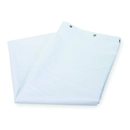 Shower Curtain, Nylon Vinyl, White, 36 In W, 72 In L