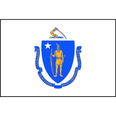 Massachusetts State Flag,3x5 Ft