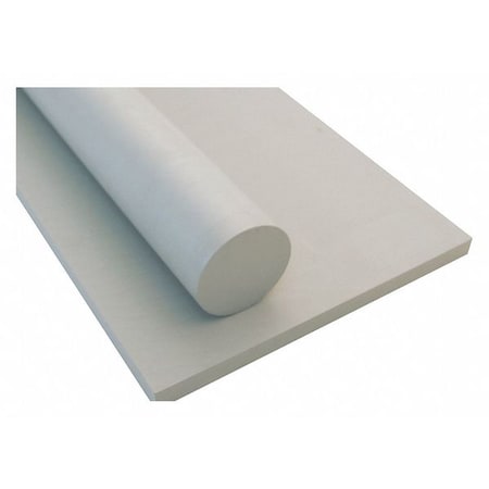 Off-White PETP Sheet Stock 24 L X 12 W X 0.375 Thick