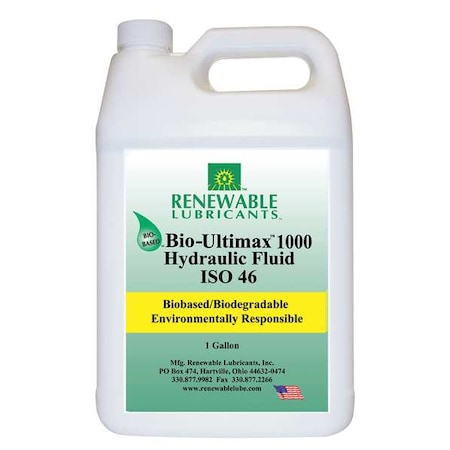 1 Gal Bio-Ultimax 1000 Hydraulic Fluids Jug 46 ISO Viscosity