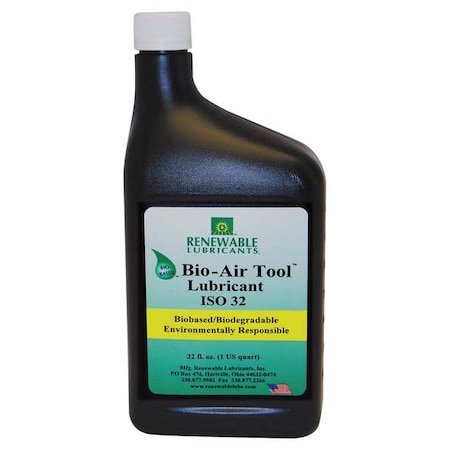 Air Tool Lube, ISO 32 Biodegradable, 32 Oz