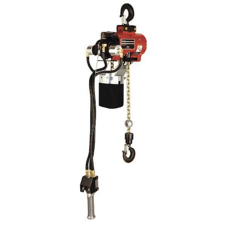 Air Chain Hoist,550 Lb. Cap.,10 Ft. Lift