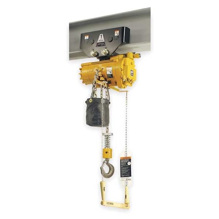 Air Chain Hoist,1100 Lb. Cap.,10 Ft. Lft