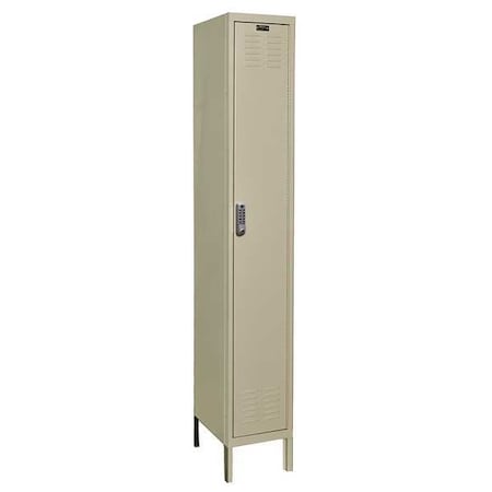 Wardrobe Locker, 12 In W, 18 In D, 78 In H, (1) Tier, (1) Wide, Tan