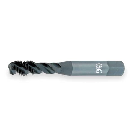 Spiral Flute Tap, M8-1.25, Modified Bottoming, Metric Coarse, Oxide