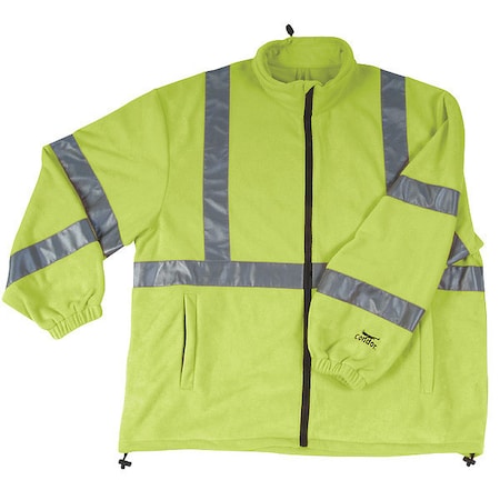 Jacket,Safety,Type 3,Lime,Fleece,L