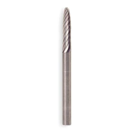 Carbide Bur,Round Nose Tree,1/8,SGL Cut