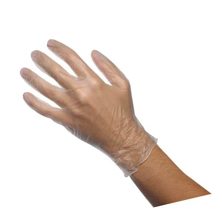 Vinyl Disposable Gloves, PVC, Powder Free, Clear, S, 100 PK