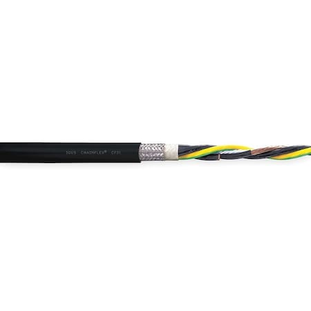 10 AWG 4 Conductor Continuous Flex Power Cable 1000V BK