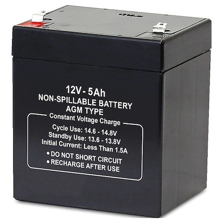 Battery,Sealed Lead Acid,12V,5Ah,Faston