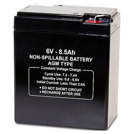 Battery,Sealed Lead Acid,6V,8.5Ah,Faston
