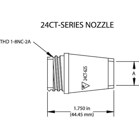 Nozzle,Bore 5/8 In,Series 24,PK2