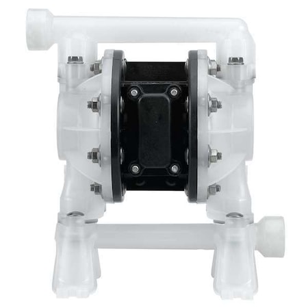 Double Diaphragm Pump, Polypropylene, Air Operated, PTFE, 15 GPM