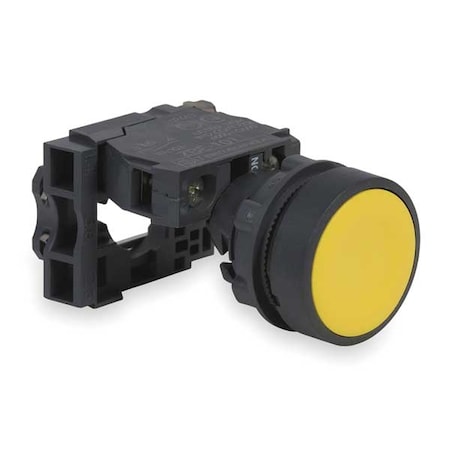 Non-Illuminated Push Button, 22 Mm, 1NO, Yellow