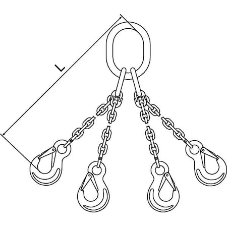 Chain Sling,G63,QOS,Stnless Stl,10 Ft L