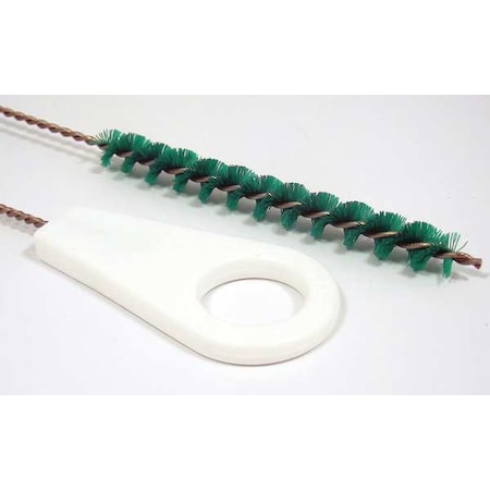 Pipe Brush, 13 In L Handle, 5 In L Brush, Green, Polypropylene, 18 In L Overall