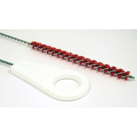 Pipe Brush, 13 In L Handle, 5 In L Brush, Red, Polypropylene, 18 In L Overall