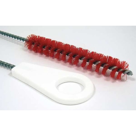 Pipe Brush, 13 In L Handle, 5 In L Brush, Red, Polypropylene, 18 In L Overall