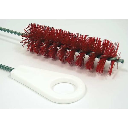 Pipe Brush, 31 In L Handle, 5 In L Brush, Red, Polypropylene, 36 In L Overall