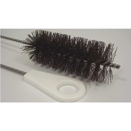 Pipe Brush, 13 In L Handle, 5 In L Brush, Brown, Polypropylene, 18 In L Overall