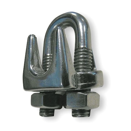 Wire Rope Clip,U-Bolt,1/4 In,304 SS