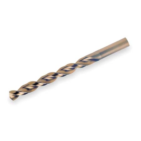 Q-Cobalt™ 135° Wide Land Parabolic Jobber Length Drill Cleveland 2075 Straw HSS-CO 8% RHS/RHC 13/64