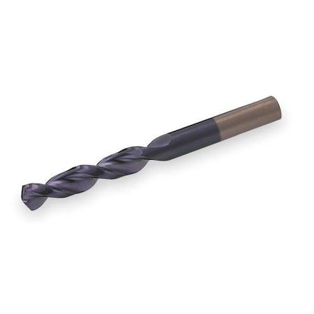 Screw Machine Drill Bit, 3/32 In Size, 135  Degrees Point Angle, Cobalt Steel, TiAlN Finish