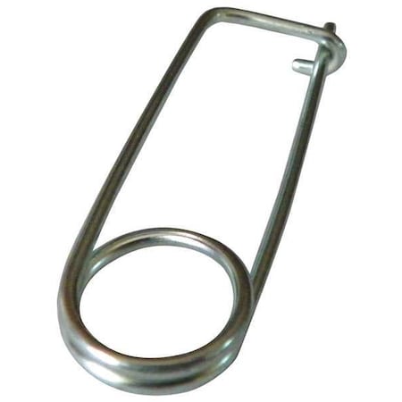 Safety Pin, Spring Wire, Spring Steel, Zinc Plated, 5/64 In Pin Dia, 1 11/16 In Usbl L, 2 3/4 In L, 25 PK