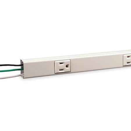 Prewired Raceway,4 Outlets,18 In. D