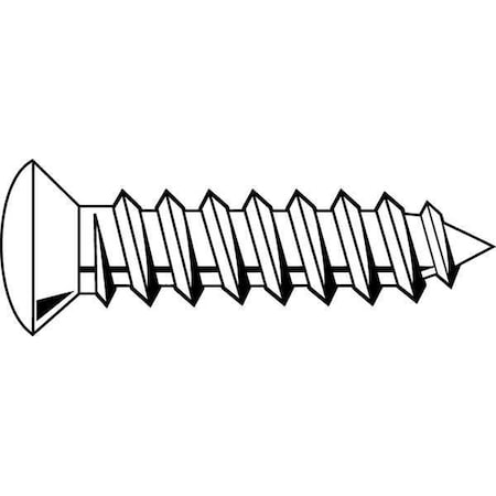 Sheet Metal Screw, #6 X 5/8 In, Zinc Plated Steel Oval Head Phillips Drive, 100 PK