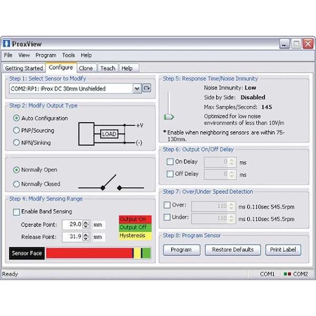 Programming Software,F/ IProx E59 Sensor
