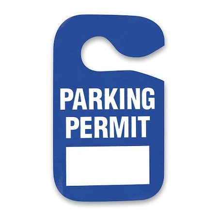 Parking Permit,Blue,W 3 In,PK5