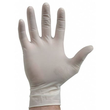 Disposable Gloves, Natural Rubber Latex, Powder Free, Natural, L, 100 PK