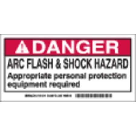 Arc Flash Protection Label,2 In. H,PK100, 101518