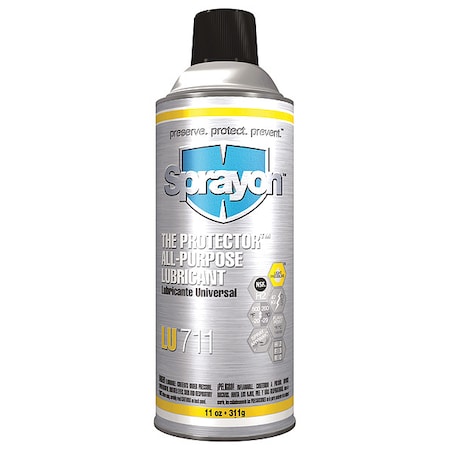 General Purpose Lubricant, H2 No Food Contact, -20 To 500 Degree F, 11 Oz Aersol Can, Amber