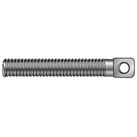 Stationary Spring Anchor, #6-48, 5/8 In L, 18-8 Stainless Steel Plain