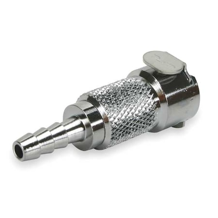 3/8 Barb Chrome Plated Brass Inline Coupler