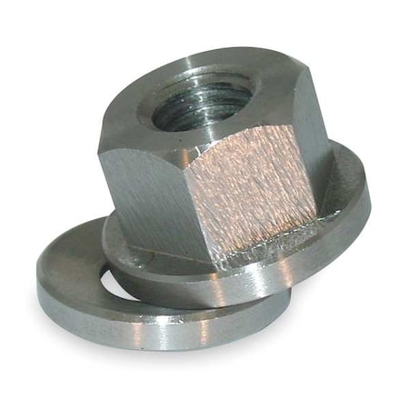 Spherical Flange Nut, 5/16-18, 18-8 Stainless Steel, Grade 18-8, Plain, 9/16 In Hex Wd