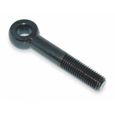 Eye Bolt With Shoulder, 3/8-16, 3-3/8 In Shank, 3/8 In ID, Steel, Black Oxide