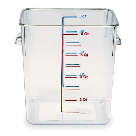Square Storage Container,8 Qt,Clear