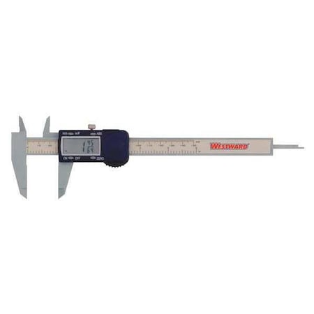 Digital Caliper,Fractional,Poly,6 In