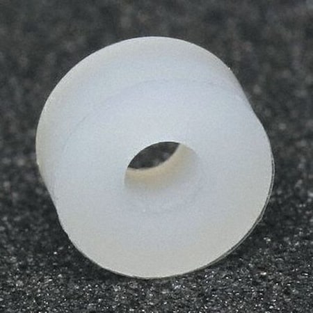 Round Spacer, #6 Screw Size, Plain Nylon, 1/2 In Overall Lg, 0.14 In Inside Dia